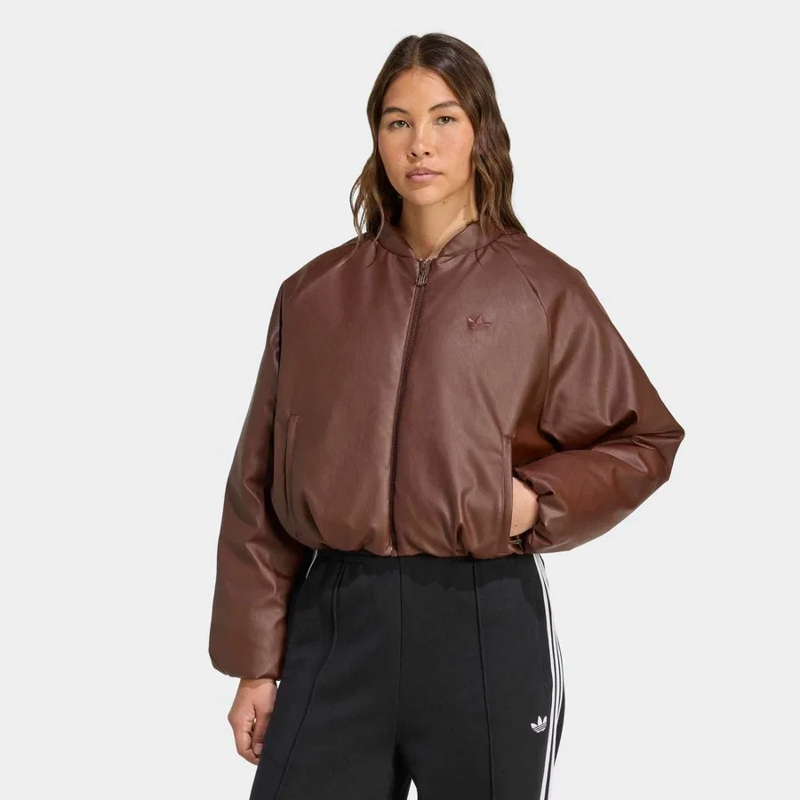 Женское пальто с длинным рукавом adidas, Коричневый