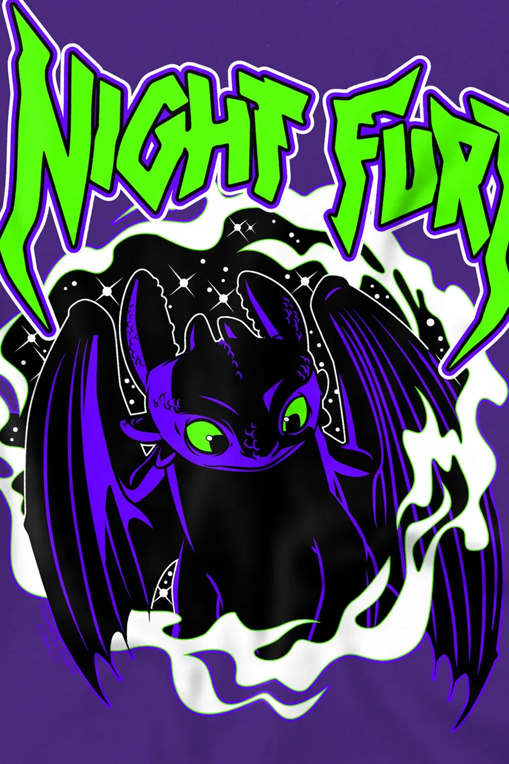 Детская футболка с принтом Night Fury Toothless Nbcu, Purple — фото 2