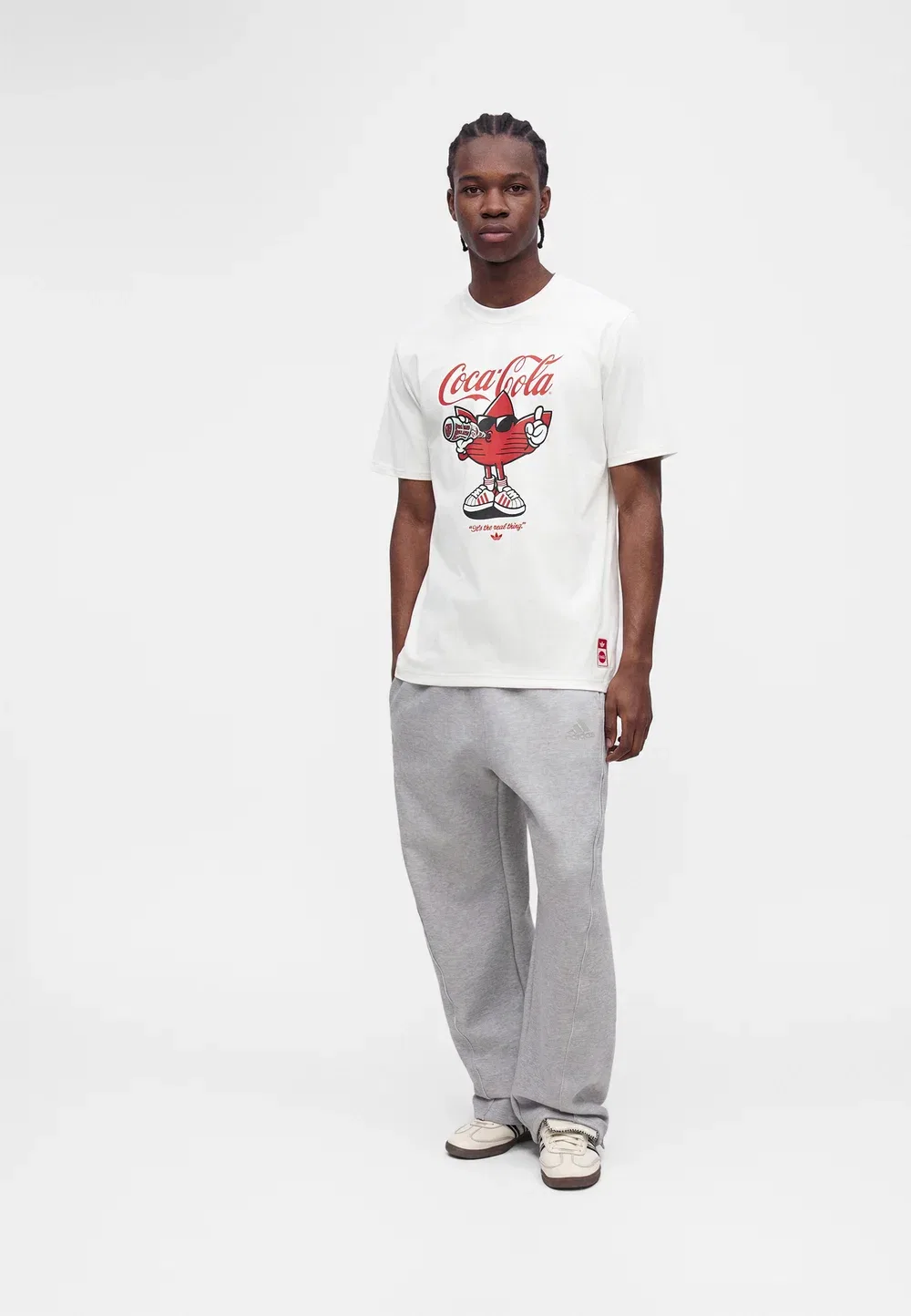Футболка Coca-Cola Classic Sport Treffie, унисекс, с принтом Adidas Originals, White