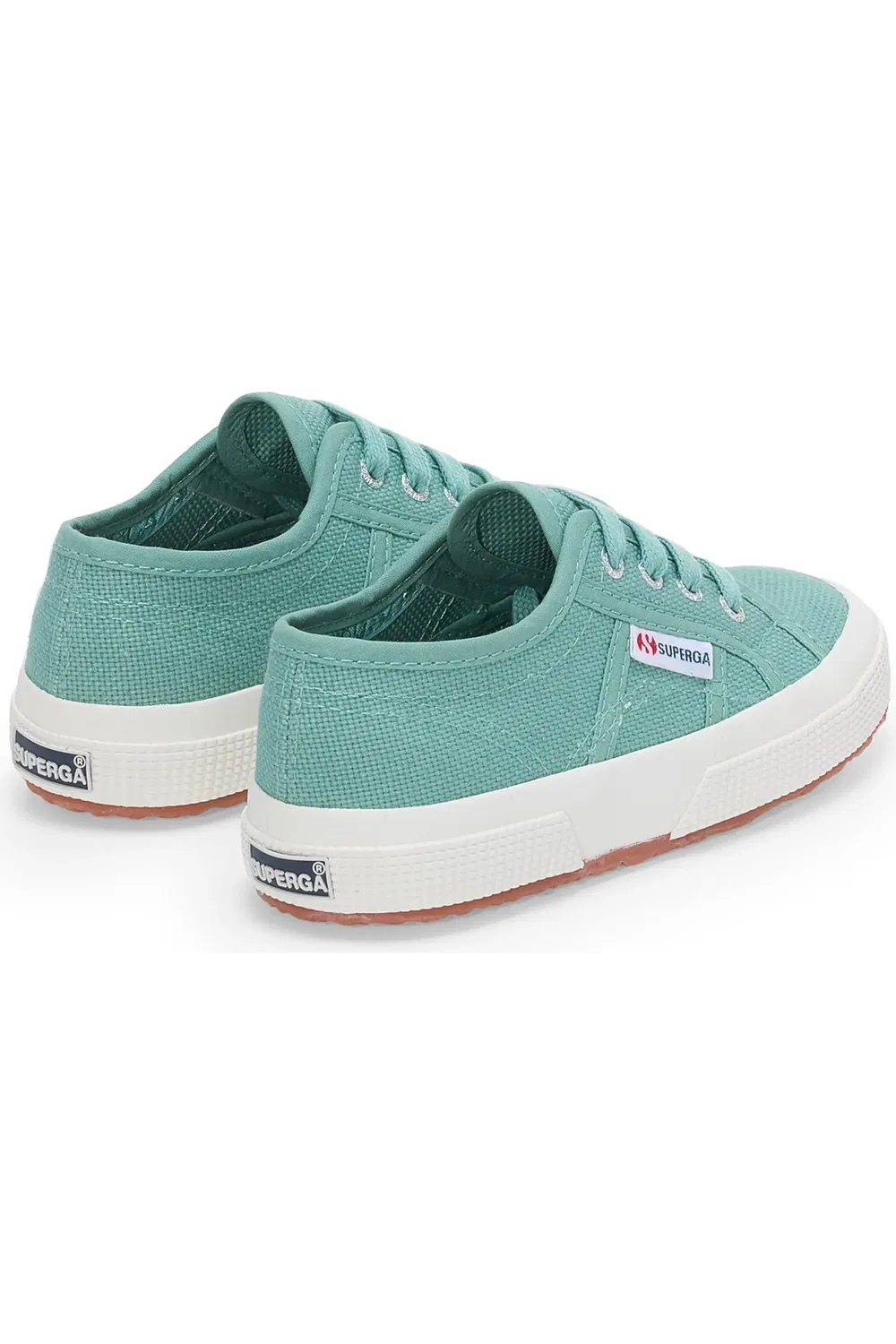 Кеды детские на шнуровке 2750 Superga, Green Feldspar Avorio — фото 3