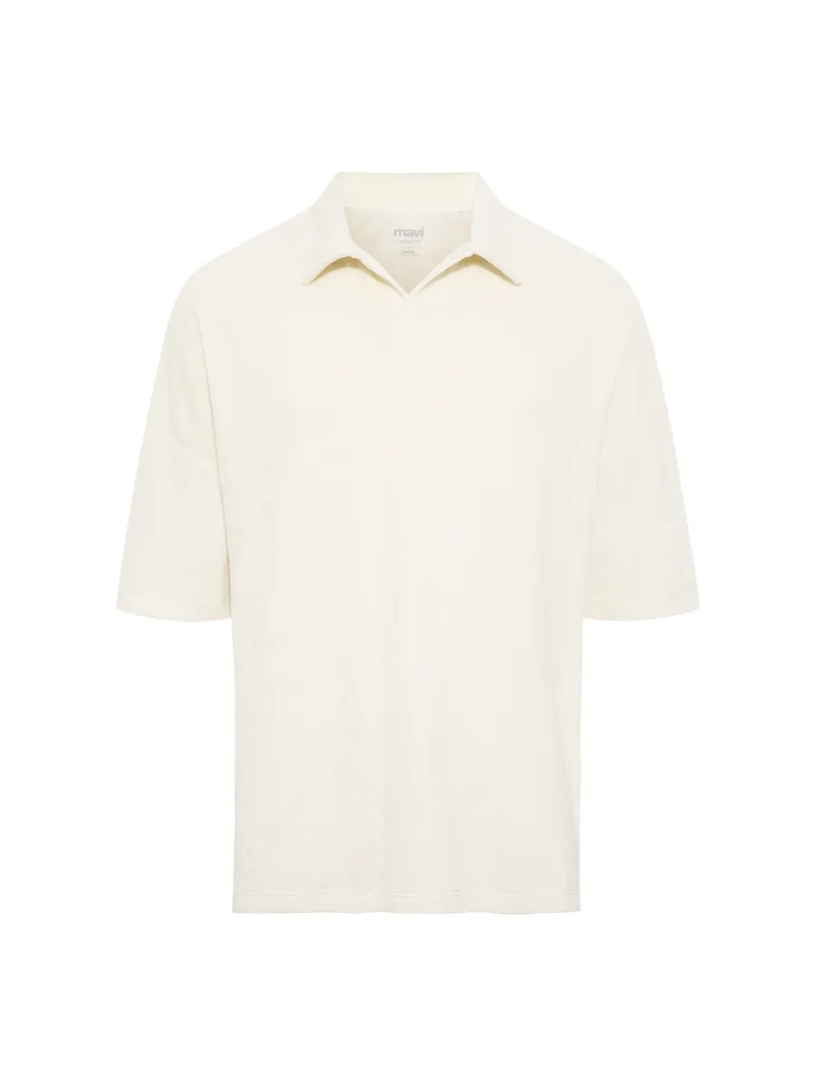 

Рубашка Mavi с короткими рукавами "POLO TEE", поло из махровой ткани, цвет Coconut Milk
