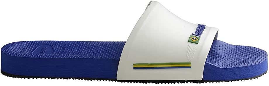 Сандалии Havaianas Slide Brazil унисекс, белый/синий — фото 3