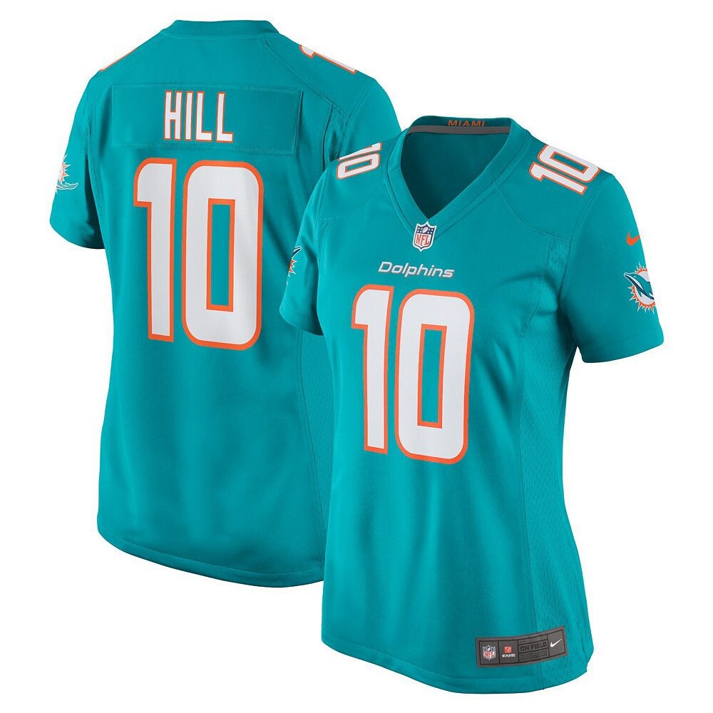 

Женское джерси Nike Tyreek Hill Aqua Miami Dolphins Player, цвет Dol Turq A