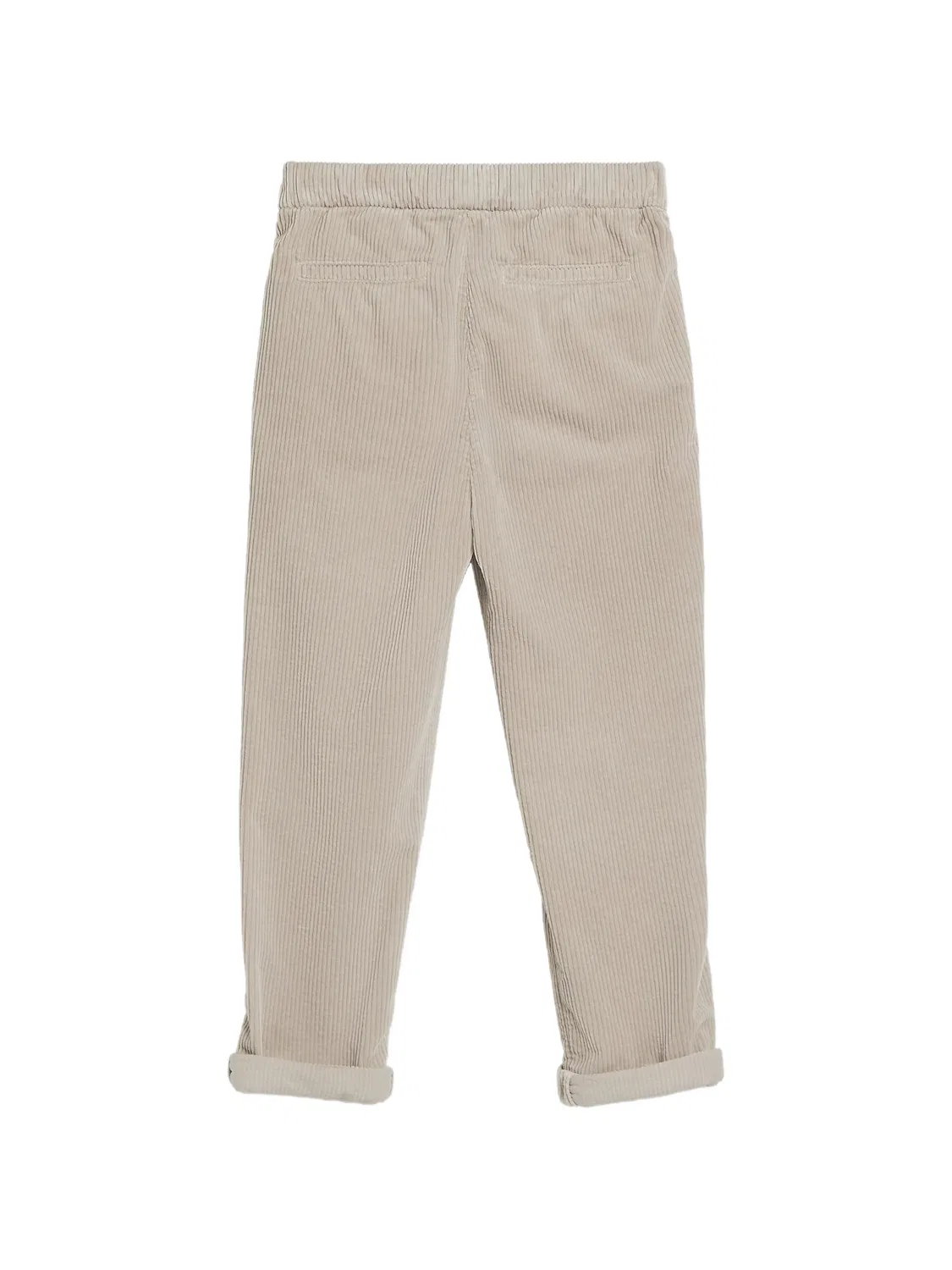 Вельветовые брюки со складками Brunello Cucinelli Kids, нейтральные цвета — фото 2