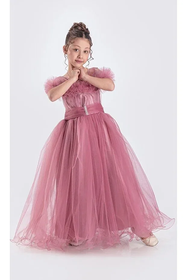 Детское платье для девочек шифоновое Mnk Baby&Kids, Pink — фото 3