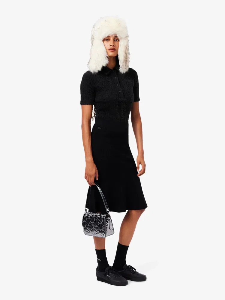 Поло флисовая LACOSTE, Black — фото 4