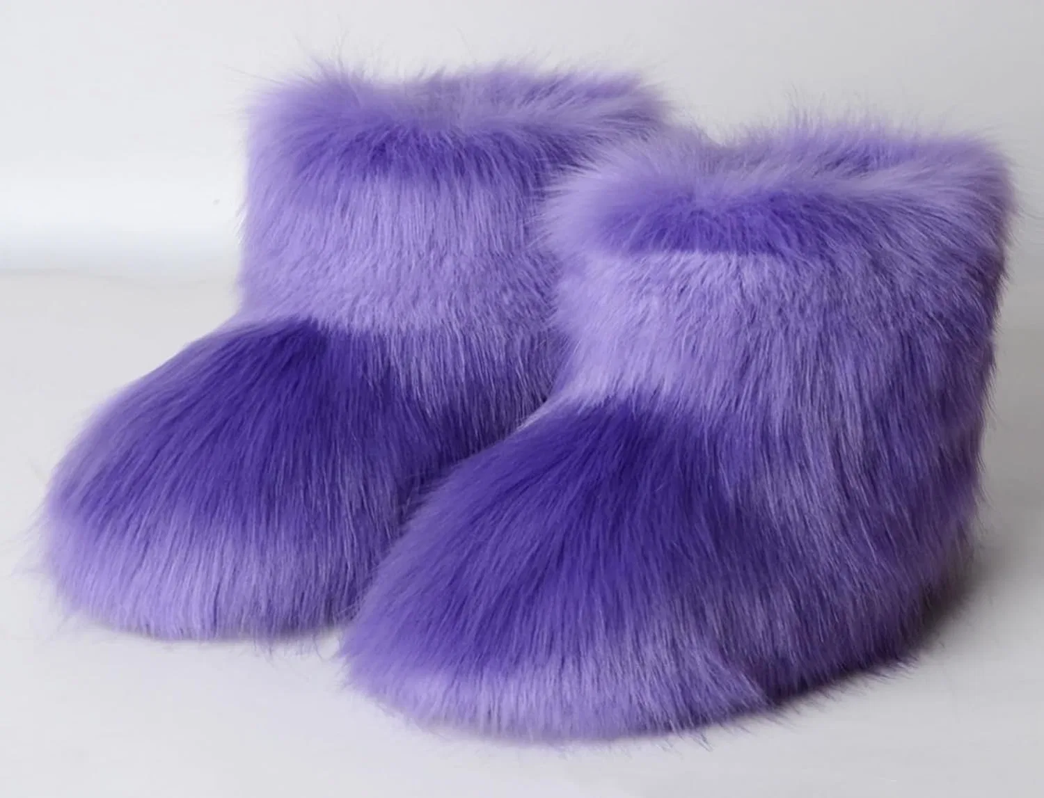 Детские зимние сапоги для девочек с искусственным мехом LLTMALL, Dark Purple — фото 2