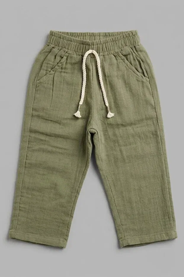 Детские брюки для мальчиков хлопковые Logo Aksesuar, Khaki