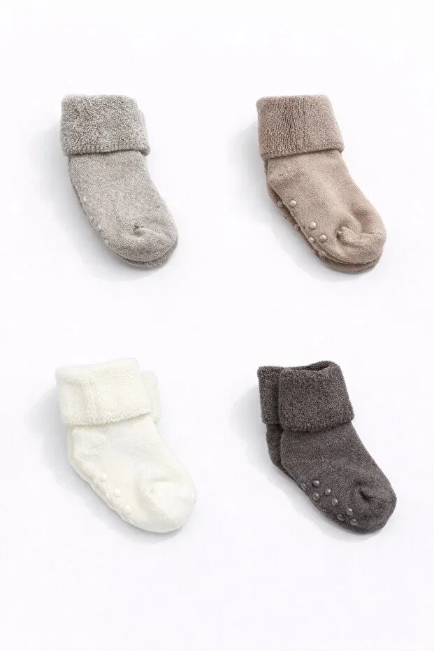 Детские носки с нескользящей подошвой махровые Basics For My Baby, Multicolor