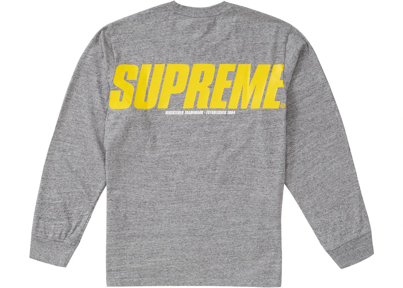 Мужская футболка с длинным рукавом Supreme L/S Top, Heather Grey — фото 2