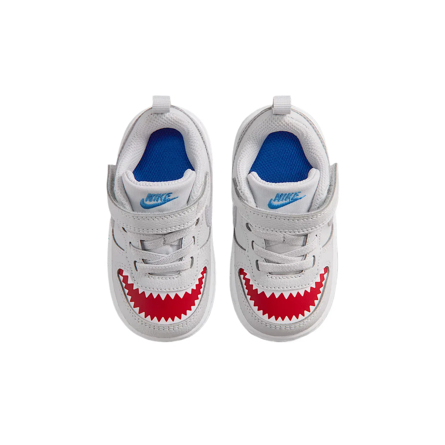 Кроссовки для малышей Court Burrow от Nike, Pure Platinum/University Red/Royal Blue/Wolf Gray — фото 4