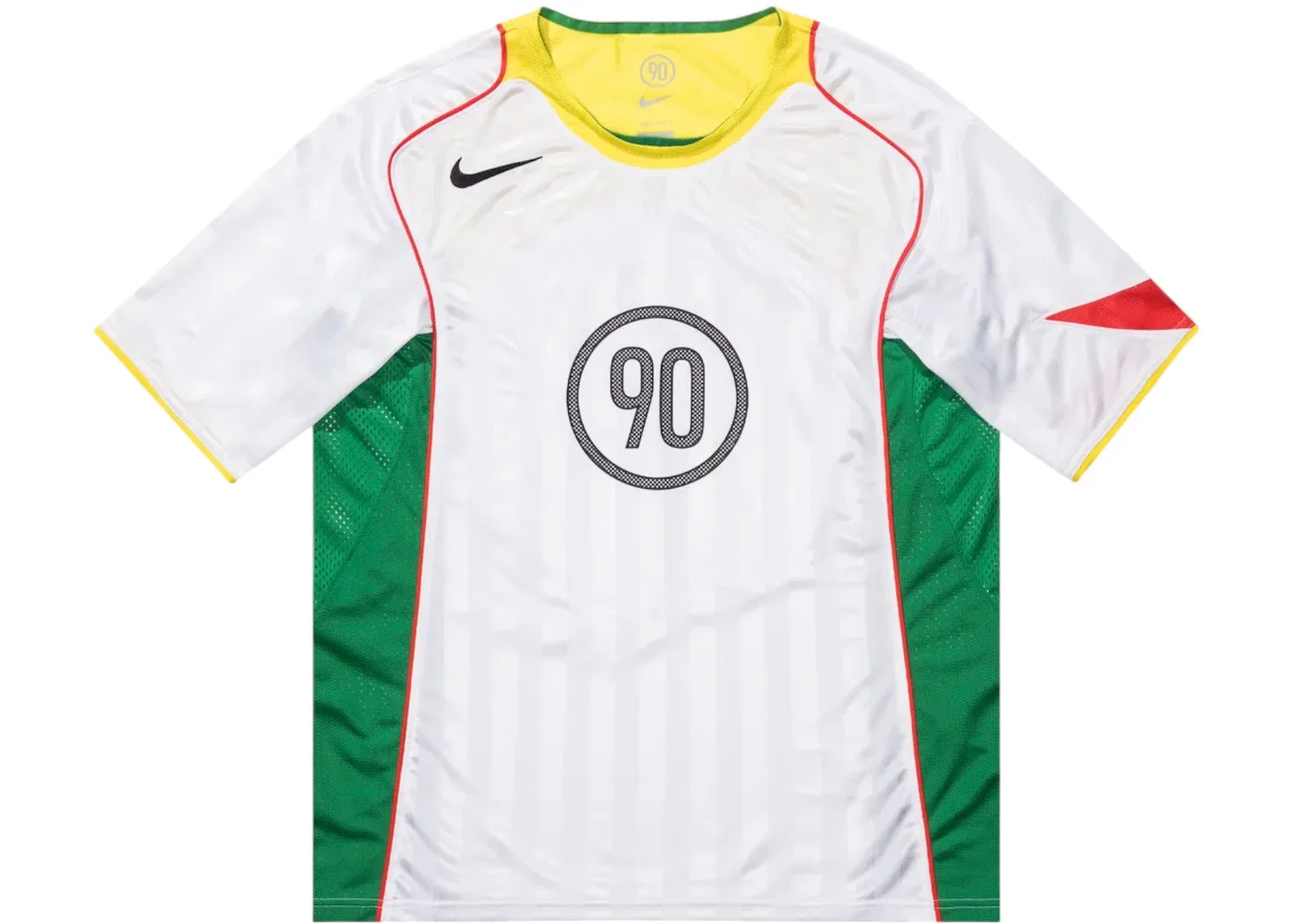 Мужская футбольная футболка Dri-Fit Nike, White/Optic Yellow