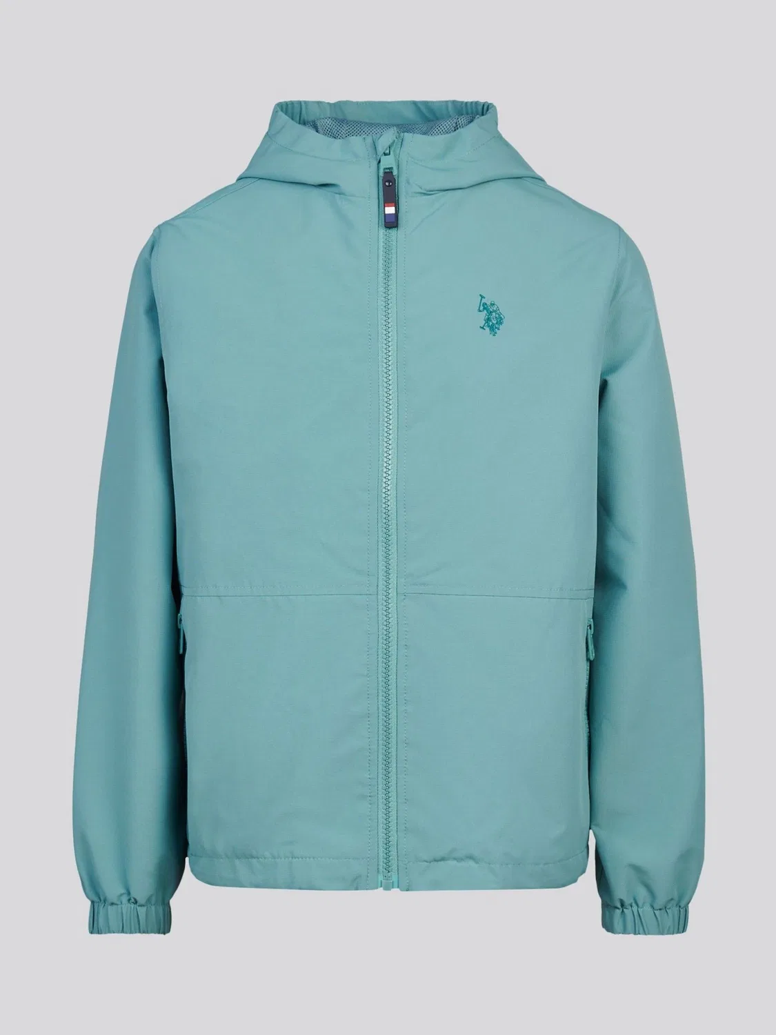 Ветровка капюшоном U.S. Polo Assn., бирюзовый