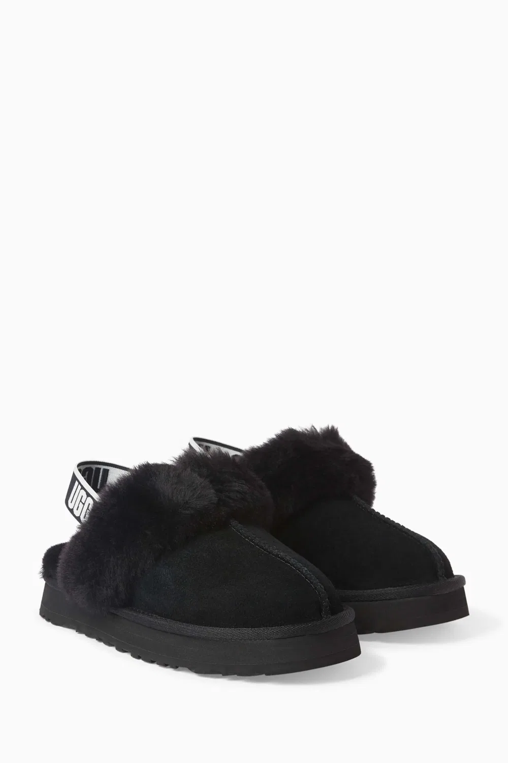 Тапочки-слайды из замши Funkette UGG, черный