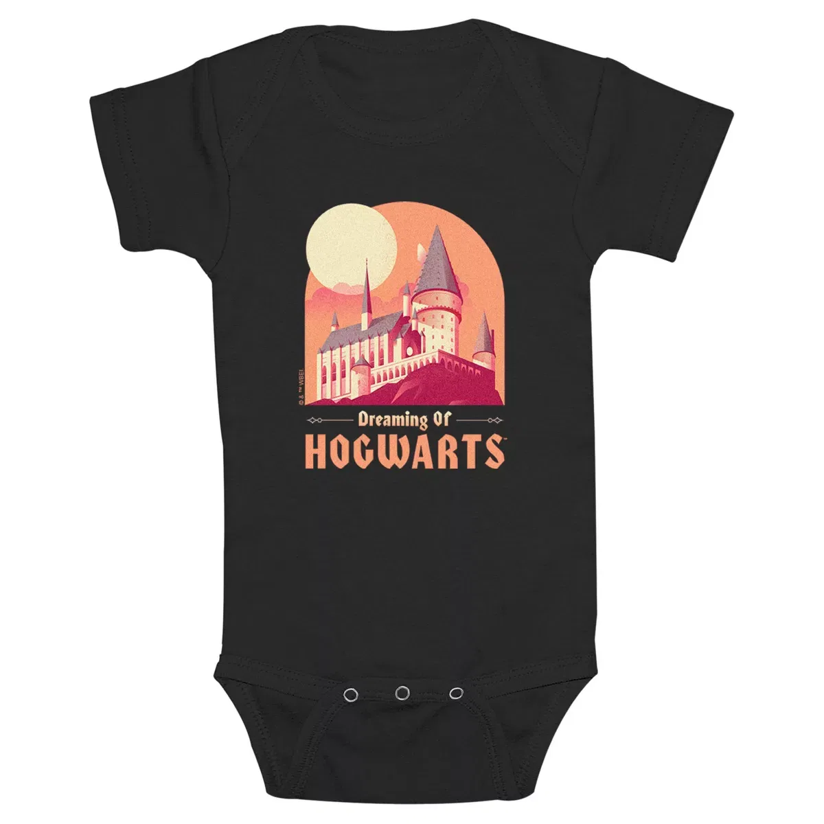 Детский боди для мальчиков с принтом Dreaming of Hogwarts Harry Potter, Black