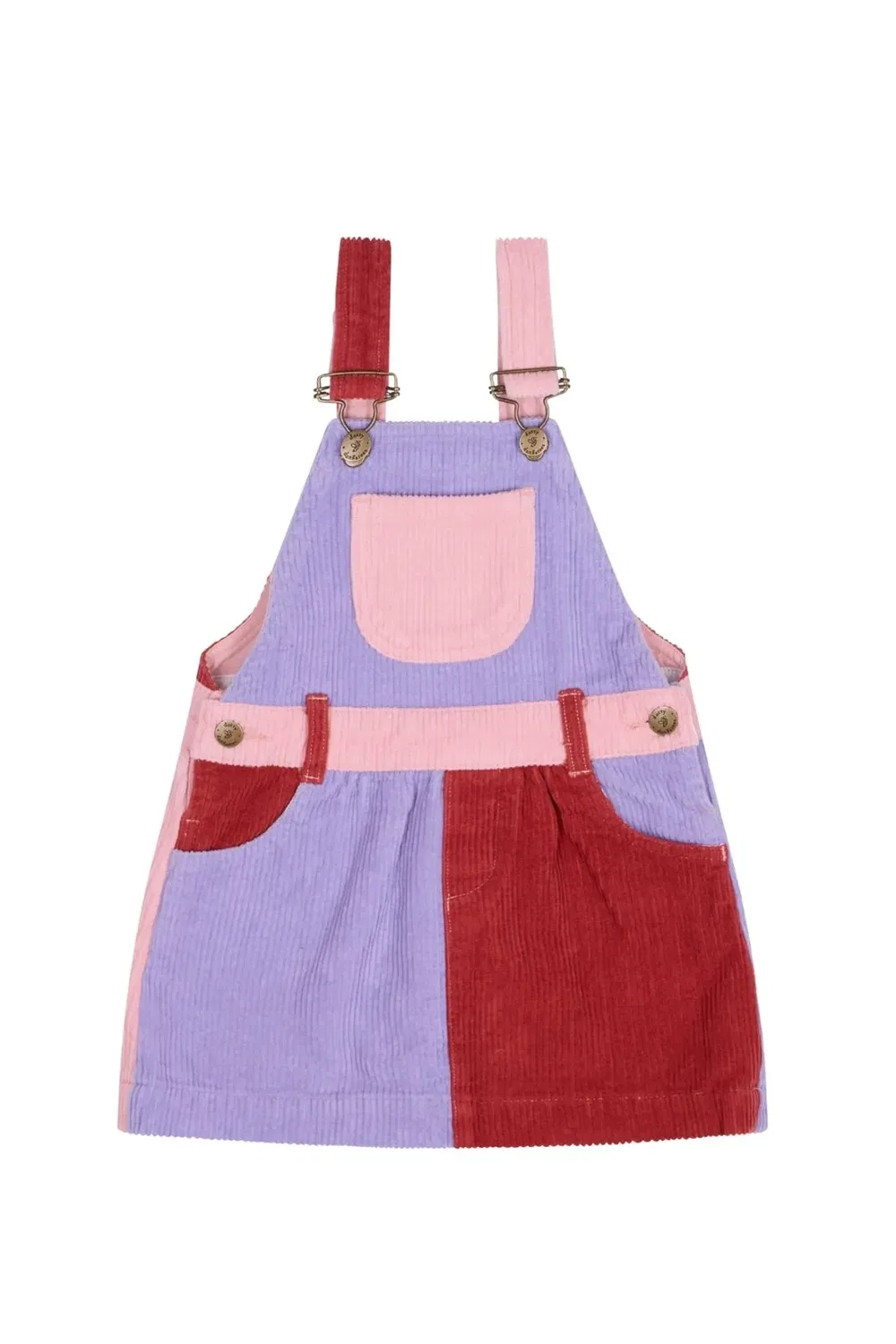 Детское платье из вельвета с пэчворком Rosebed Dotty Dungarees, Multi