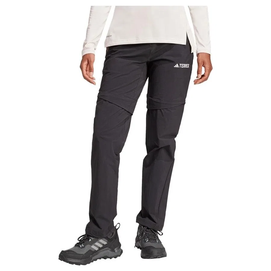 Женские спортивные брюки-трансформеры с длинным рукавом adidas W MT ZIP OFF P IZ3322, Черный — фото 2