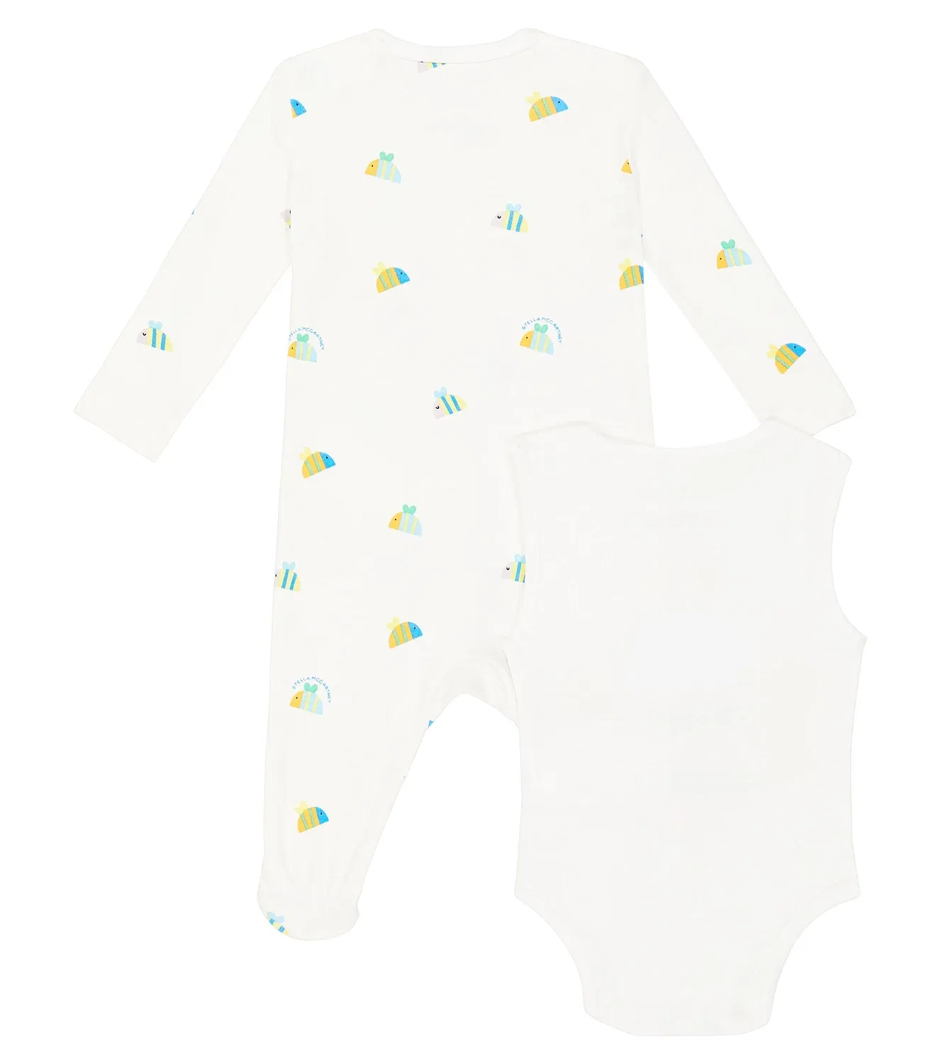 Комплект боди с принтом Stella Mccartney Kids, белый — фото 2