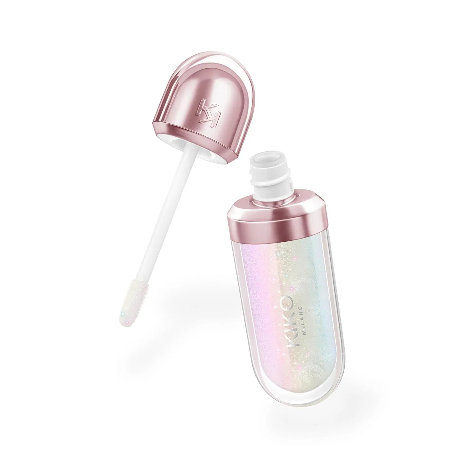 Масло для губ 3D Hydra Lip Oil, Kiko Milano, 6.5 мл, 01 Milky Way — фото 4
