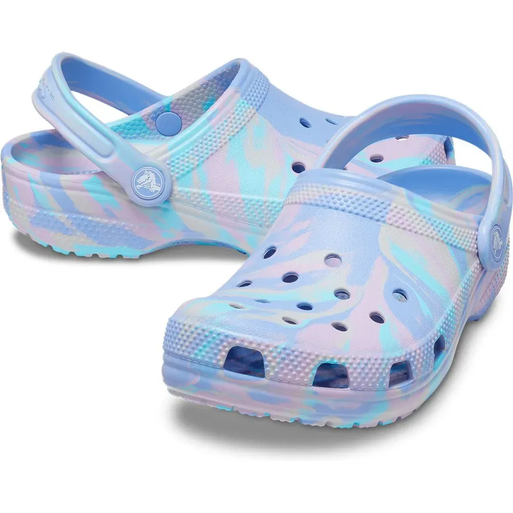Сабо Classic Marbled Crocs, синий — фото 4