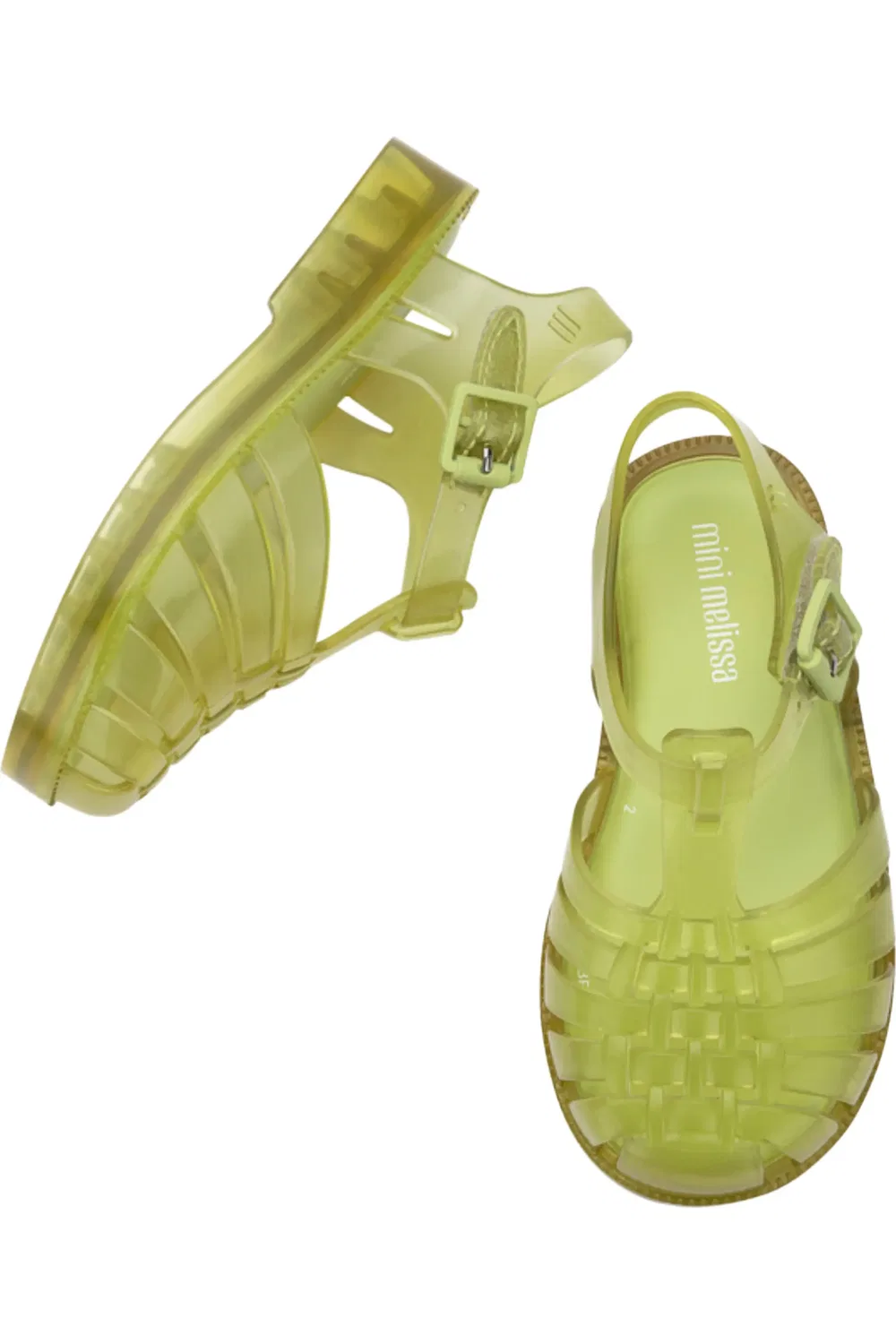 Босоножки детские с плетением Possession Mini Melissa, Transp Green — фото 3