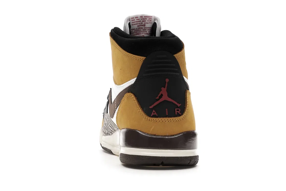 Детские кроссовки с ремешком Jordan Legacy 312 Rookie of the Year Jordan, White/Baroque Brown-Wheat-Varsity Red — фото 4