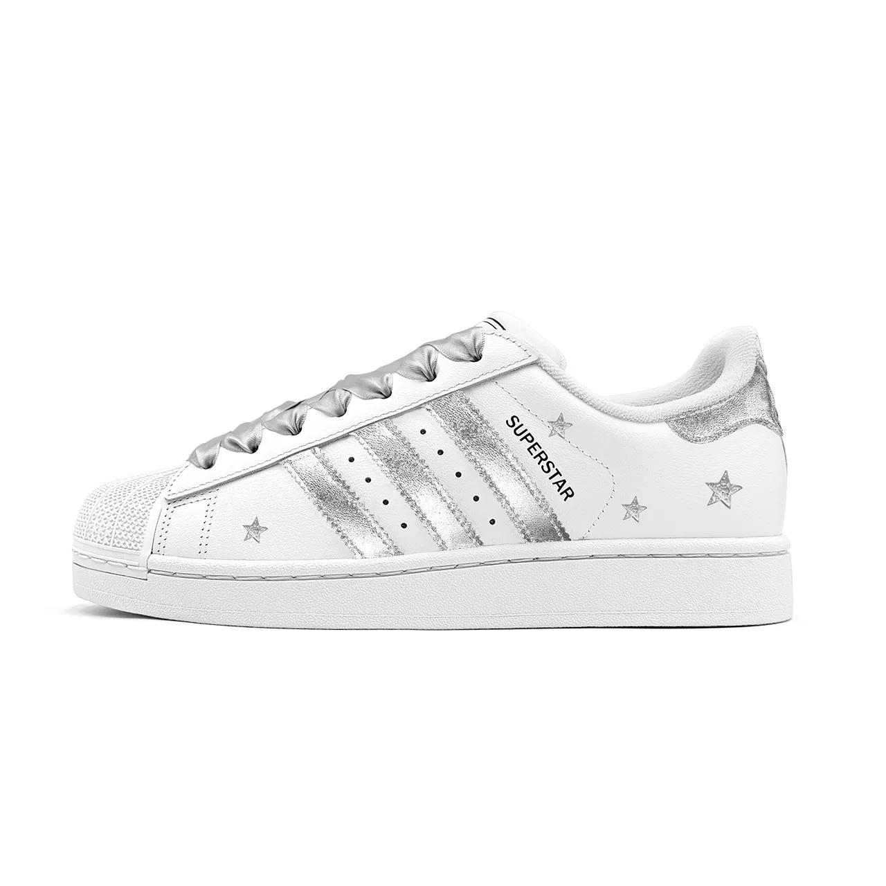 Детские кроссовки для скейтбординга с низким профилем Superstar 2 Adidas Originals, White Silver