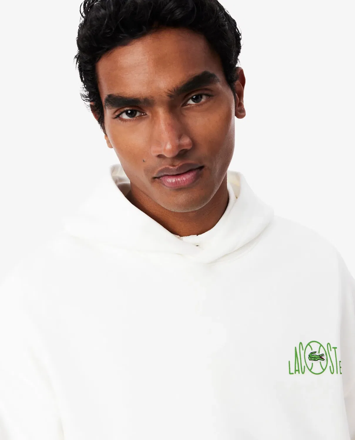 Мужская худи с принтом Lacoste, Blanco — фото 3