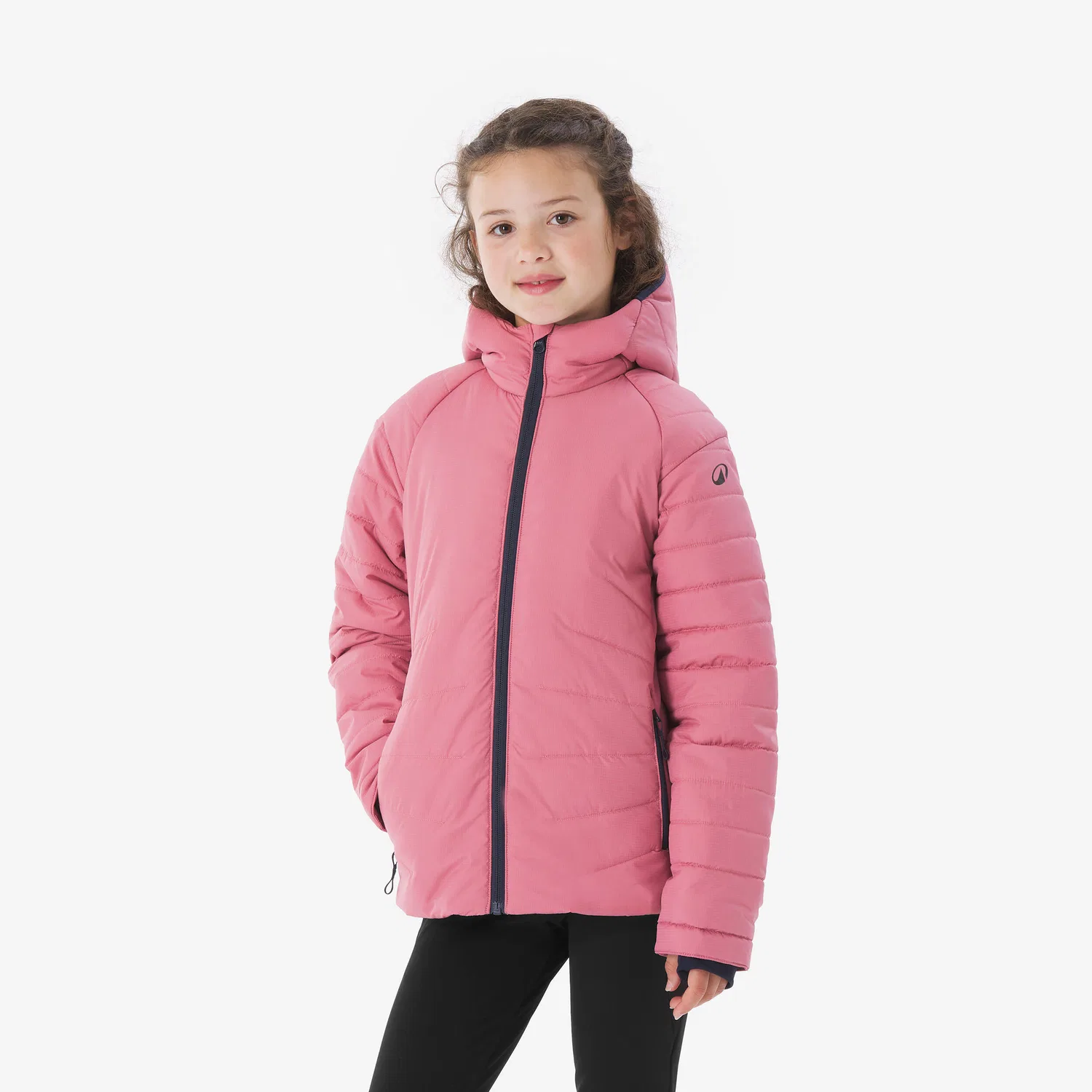 Детская утепленная куртка для мальчиков MH 500 Quechua, Altrosa / Stahlblau