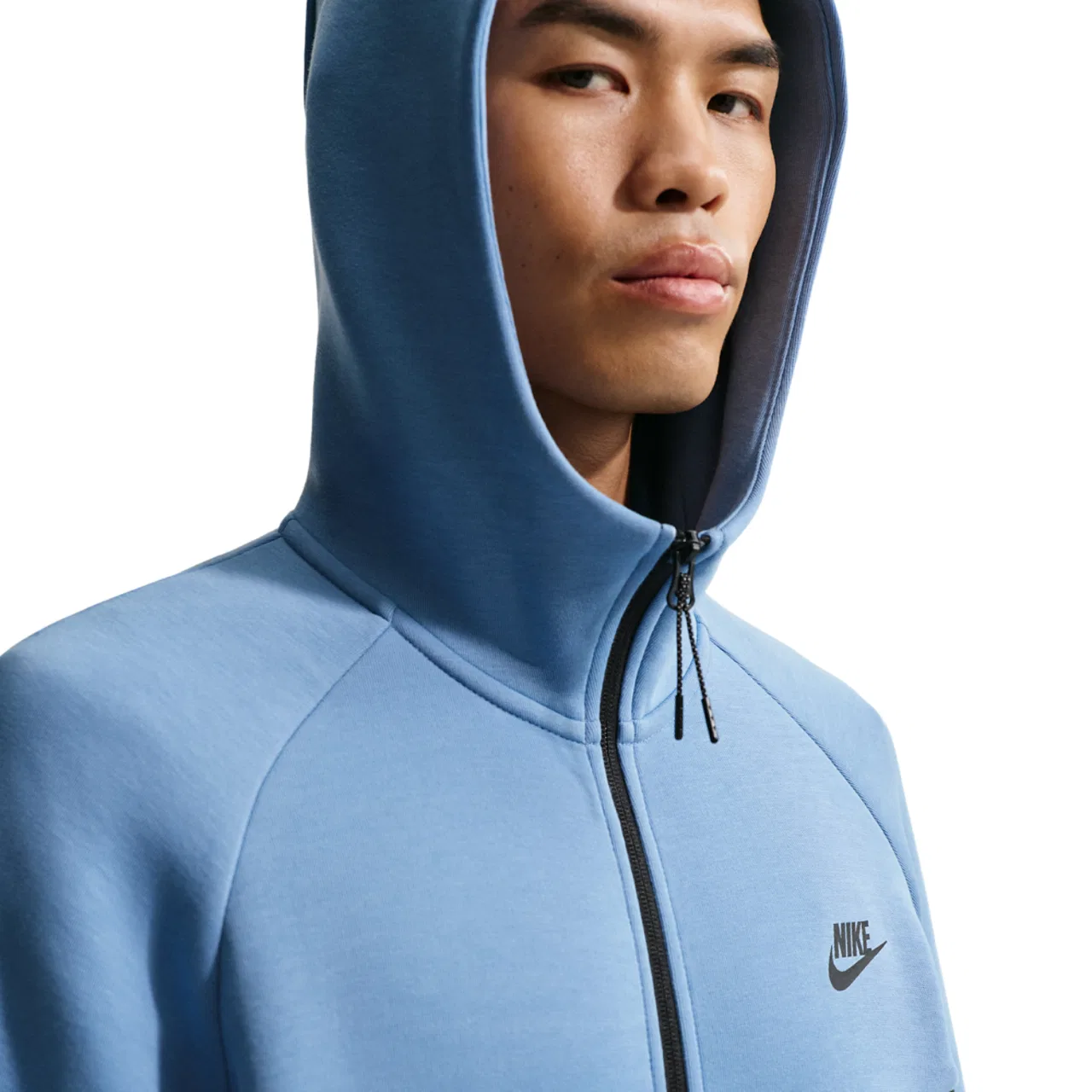 Мужское худи Windrunner Nike Tech Fleece, цвет Work Blue/Cool Grey/Black — фото 3