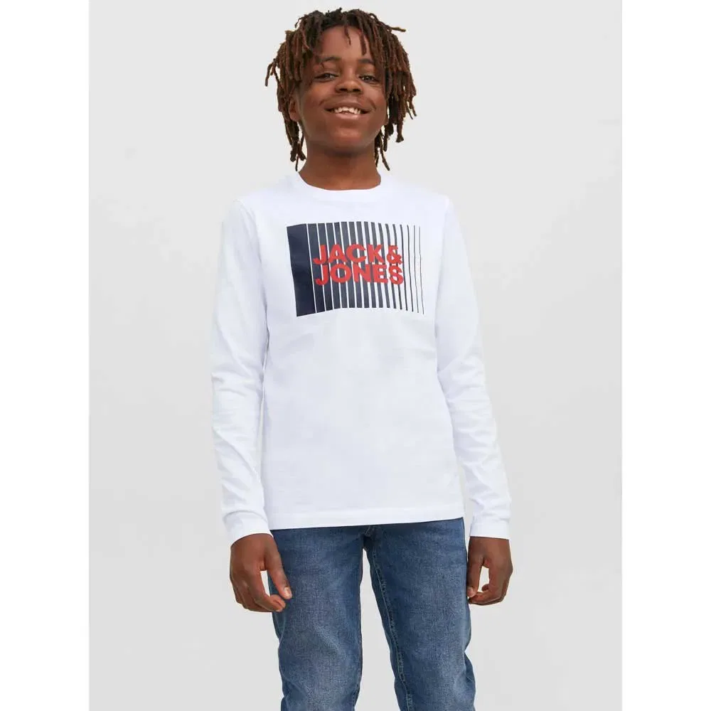 Футболка с длинным рукавом Corp Logo Play Jack & Jones, белый