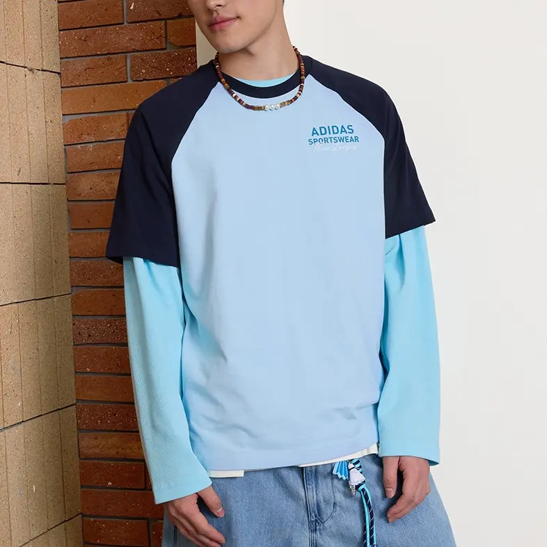 Adidas Футболка Unisex Pink Blue/Legend Ink — фото 3
