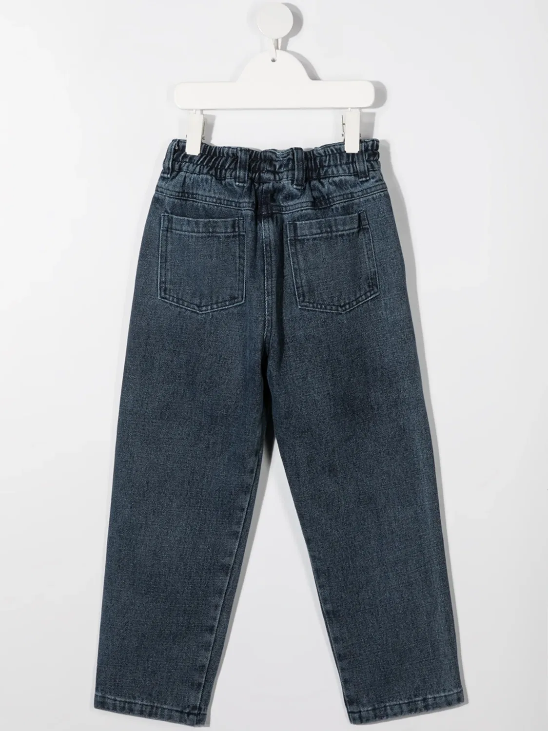 Джинсы-джоггеры с эффектом stonewash Andorine, темно-синий — фото 3