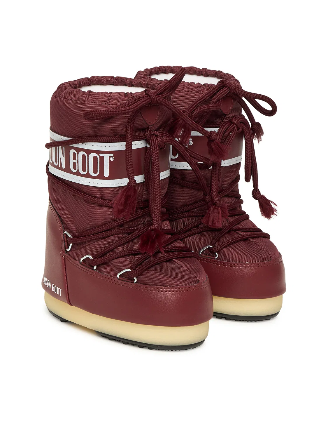 Снегоступы для девочки Mb Icon Nylon Moon Boot, темно-красный — фото 2