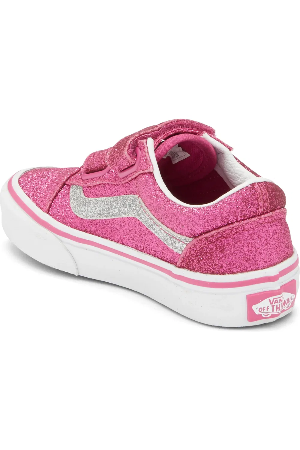 Детские кеды на липучках Old Skool Vans, Raspberry Rose — фото 2
