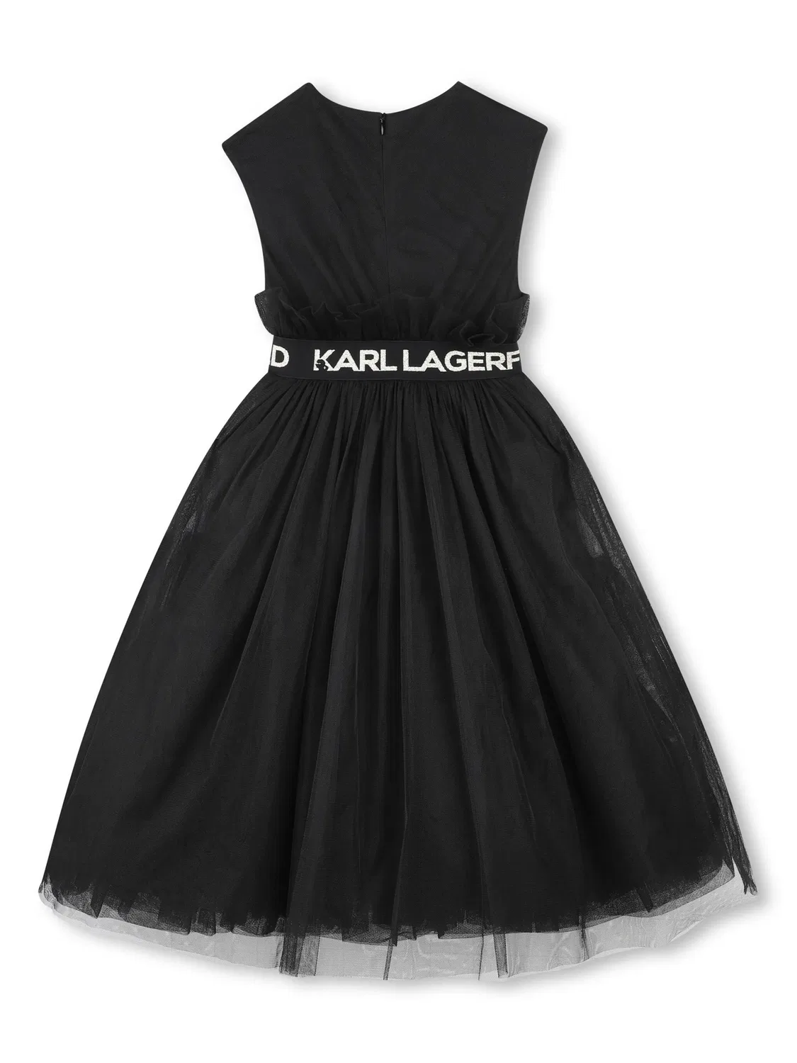 Платье с логотипом на поясе Karl Lagerfeld, черный — фото 2