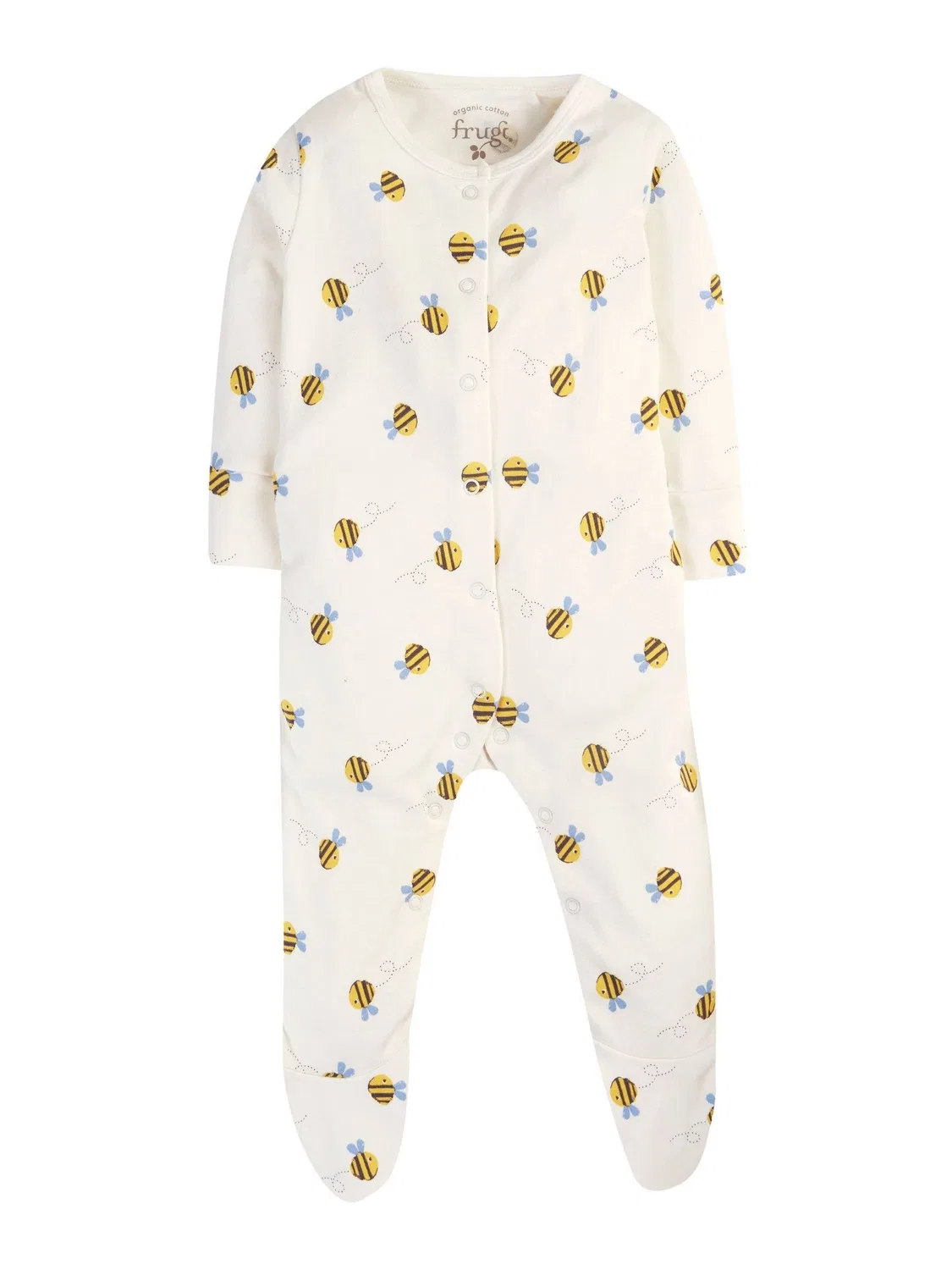 Комплект из боди и слюнявчика Frugi Buzzy Bee, белый — фото 2