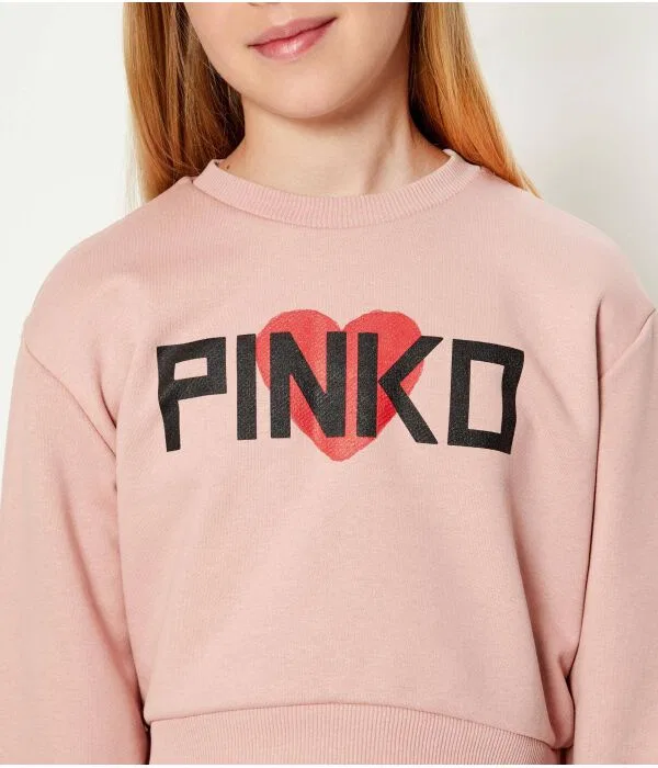Детское худи для девочек Cropped Fit Pinko Up, Rosa — фото 4