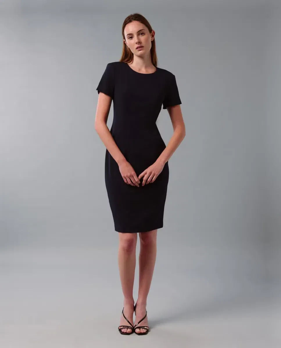 Женское платье облегающее с коротким рукавом Calvin Klein, Azul Índigo