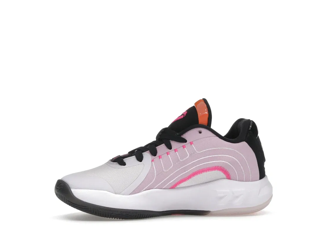Детские кроссовки для мальчиков с принтом Jordan Luka 4 Jordan, Light Arctic Pink/Black/Opti Yellow/Laser Orange — фото 3