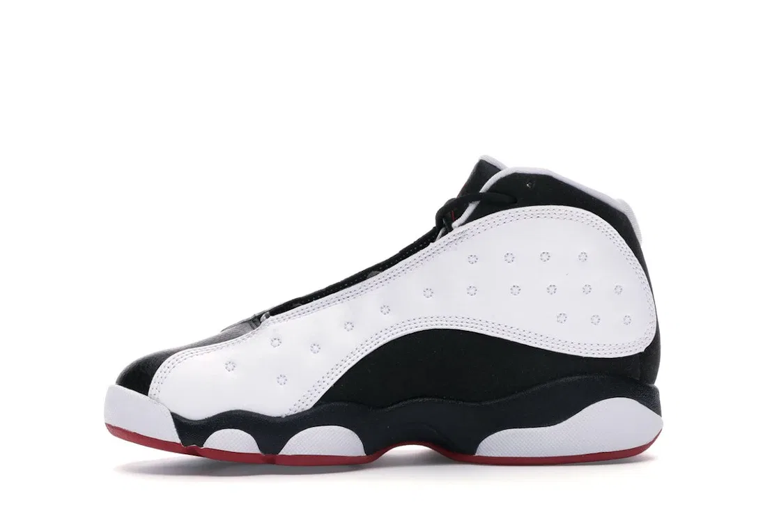 Детские кроссовки Lifestyle с принтом Jordan 13 Retro Jordan, White/True Red-Black — фото 3