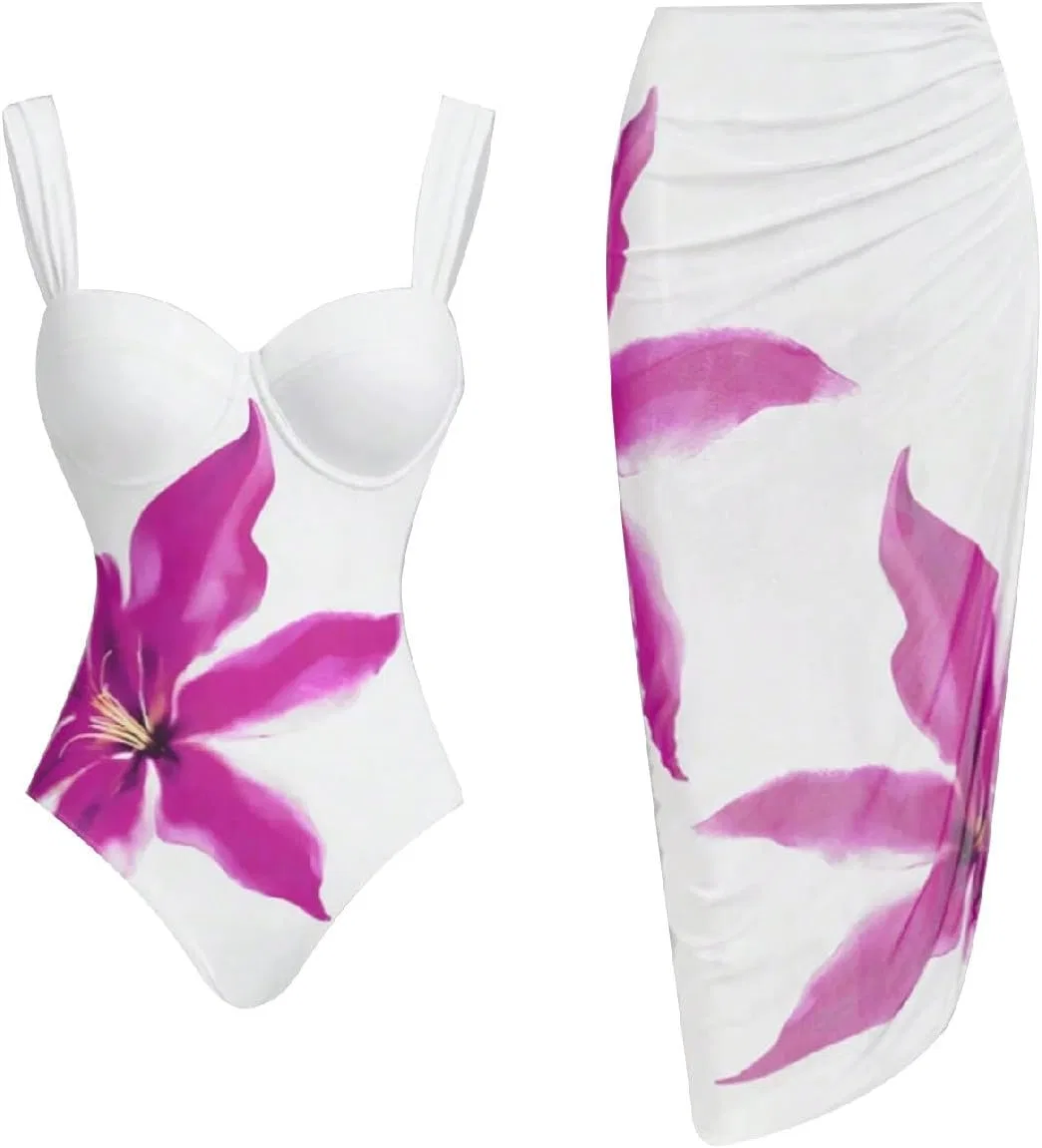 Женский купальник монокини с парео Generic, Hot Pink