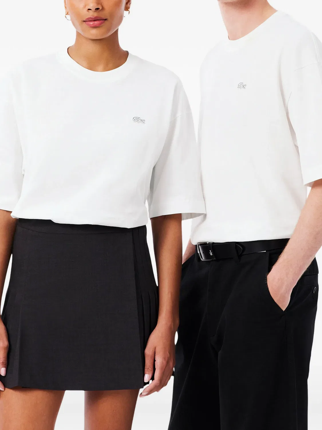 Футболка с нашивкой-логотипом Lacoste, белый — фото 2