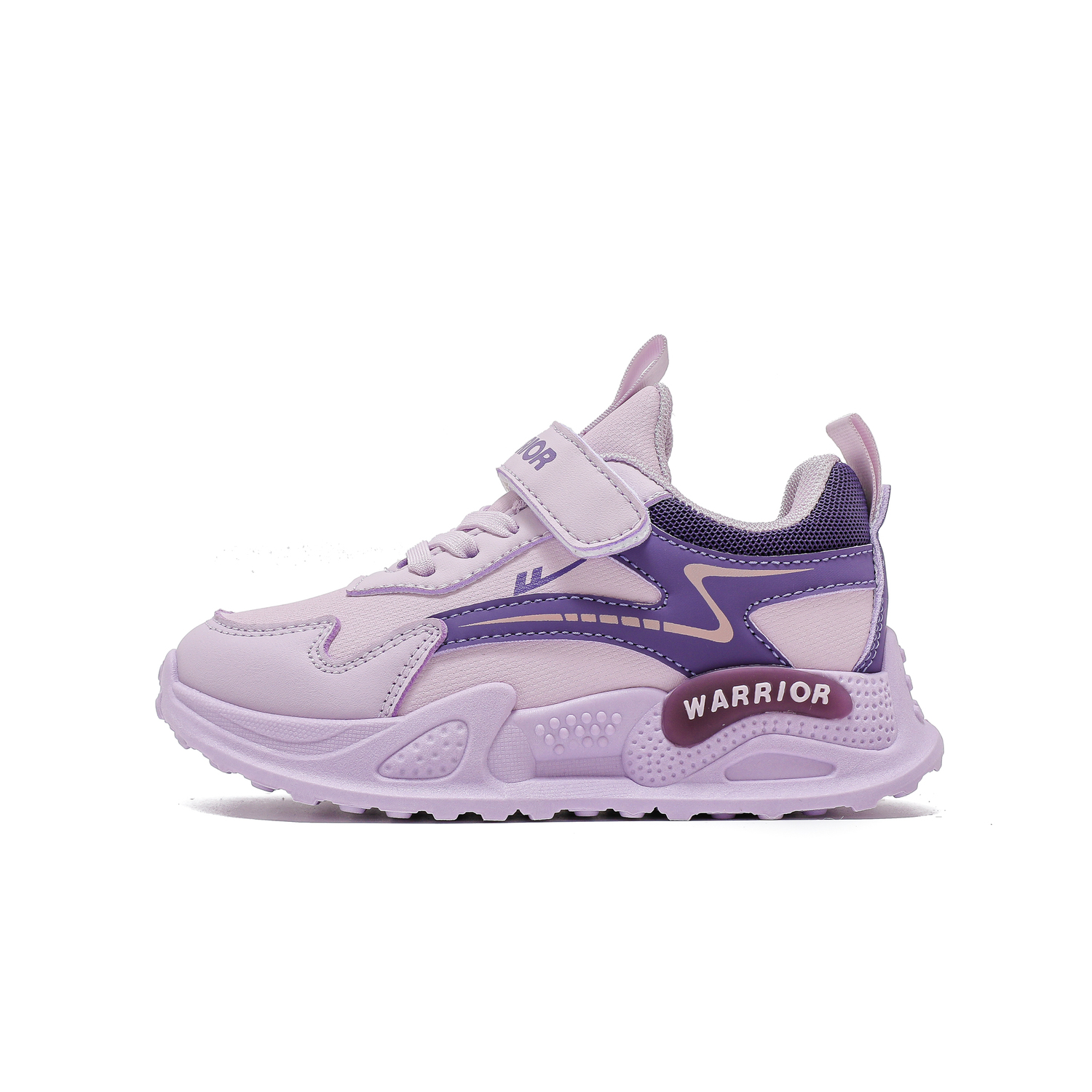 

Детские кроссовки Athletic Shoes Slip Resistant Breathable Lightweight Cushioning Low top Casual WARRIOR, светло-фиолетовый/темно-фиолетовый