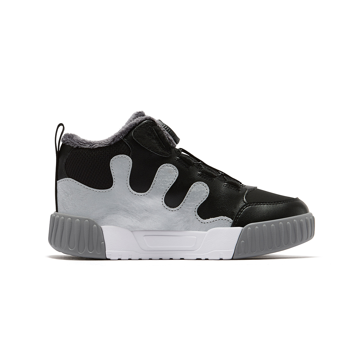 FILA KIDS Heritage FHT устойчивые к истиранию легкие амортизирующие кроссовки mid top для скейтбординга black/space silver детские — фото 3