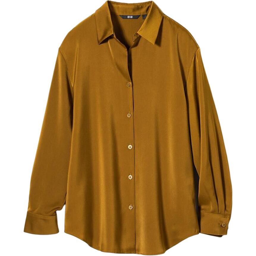 

Рубашка женская светло-коричневая Uniqlo