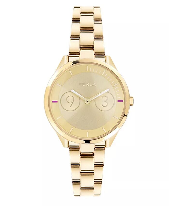 

Женские часы Metropolis с золотым циферблатом из нержавеющей стали Furla