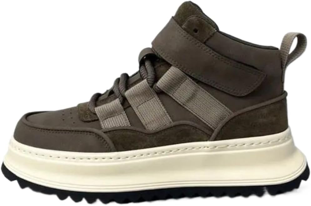 

Мужские повседневные кроссовки в стиле ретро с высокой подошвой из искусственной кожи, толстой платформой, городской наружной стильной и широкой ременной поддержкой для комфорта в течение всего дня Ctkvbmeoi, зеленый