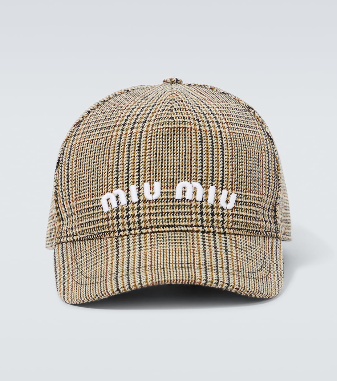 

Бейсболка хлопковая с логотипом Miu Miu, Tabacco