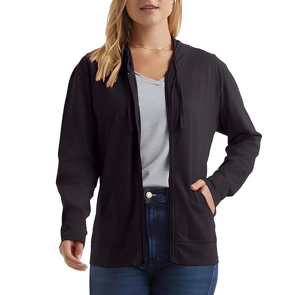 

Женский худи из текстурированного хлопка с карманами и молнией Megaretailer